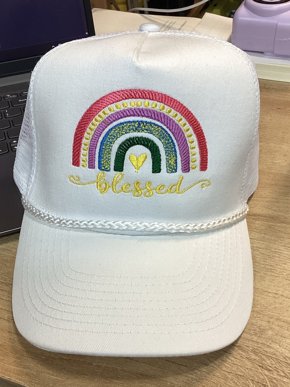 Simply Stitched- Blessed Trucker Hat